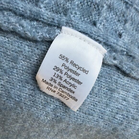 Croft & Barrow blue sz. XL open cardigan , soft, cable, casual #4212 - Picture 9 of 11